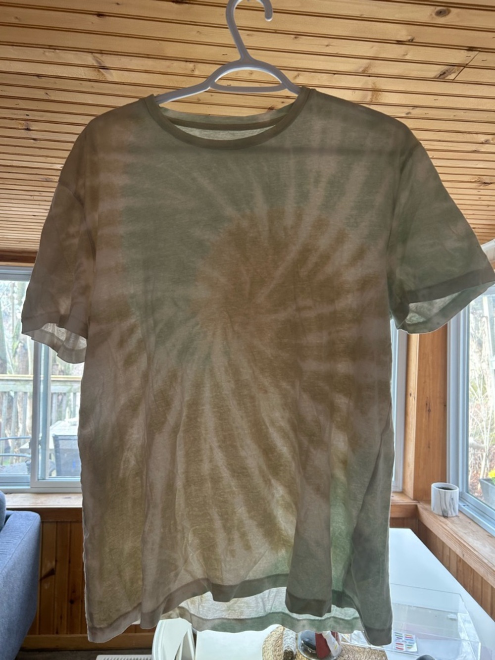 All Saints Green Tie-Dye Short Sleeve Tee